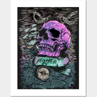 Pirate's skull Posters and Art